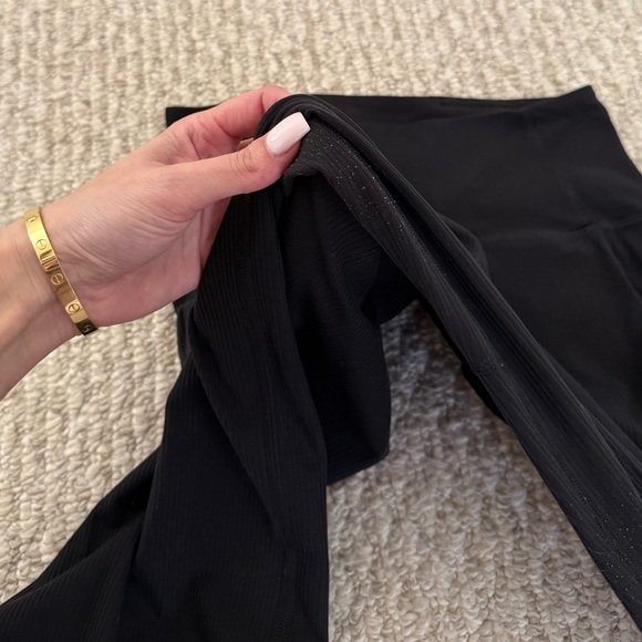 Lululemon Black Align High Rise Ribbed Wide Leg Pants - Picture 9 of 9